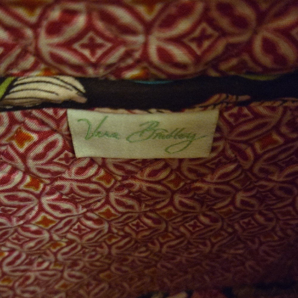 Vera Bradley Pink and Brown Floral Tote Bag - Picture 6 of 8